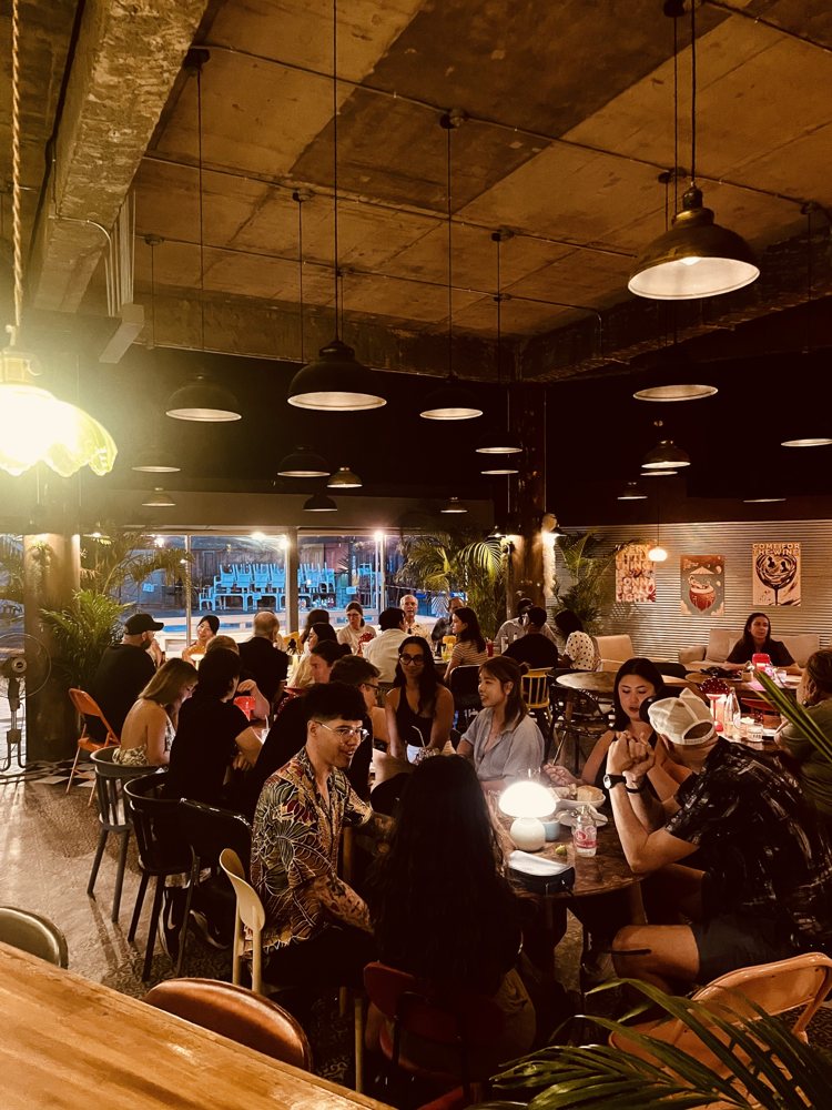 The evening atmosphere at Shine On restaurant, Chiang Mai